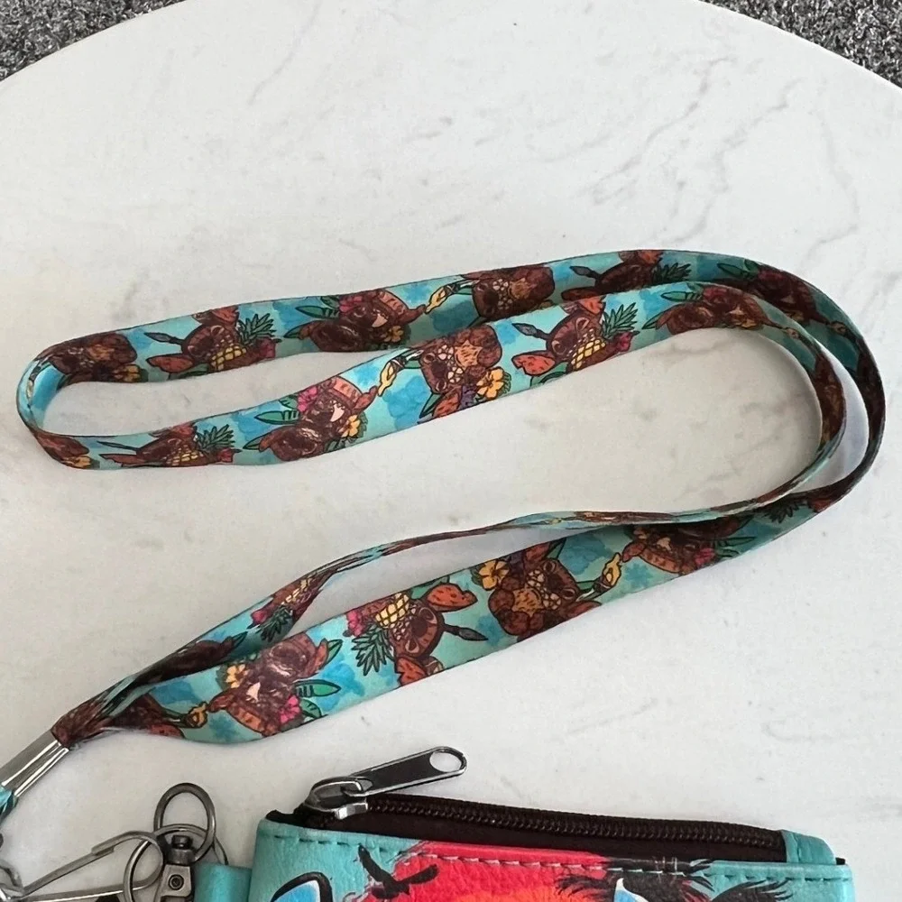 Loungefly Wallet Disney Stitch Lanyard ID Holder Coin Purse Travel‎ Keychain
